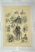 Original Old Antique Print 1885 Conservative Demonstration Newport Salisbury