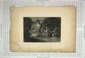Original Old Antique Print Engraving Ripplingille Robber Hiding Horse Man