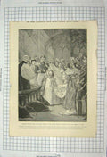 Old Antique Print 1897 Queen Wedding Prince Albert James'S Palace Abbey 19th