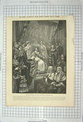 Original Old Antique Print 1897 Queen Parliament Victoria St. James'S Palace