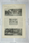 Old Antique Print 1900 Pekin British Legation Llama Temple Trawlers Fish 20th
