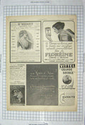 Old Antique Print 1912 Advertisement Floreine Paris Vittel Boite Regina 20th