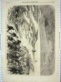 Old Antique Print 1869 Volunteer Review Dover Ship Wreck Ferret Admiralty 19th