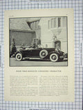 Original Old Antique Print Advertisement Lincoln Baron Convertible Motor Car