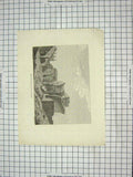 Original Old Antique Print Engraving Monastery Inch Colm 1888 Hooper Victorian