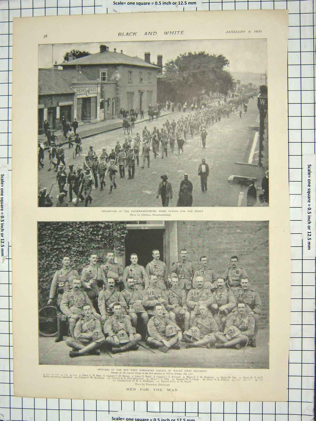 Old Antique Print War Men Pietermaritzburg Home Guard Monkey Brand Soap