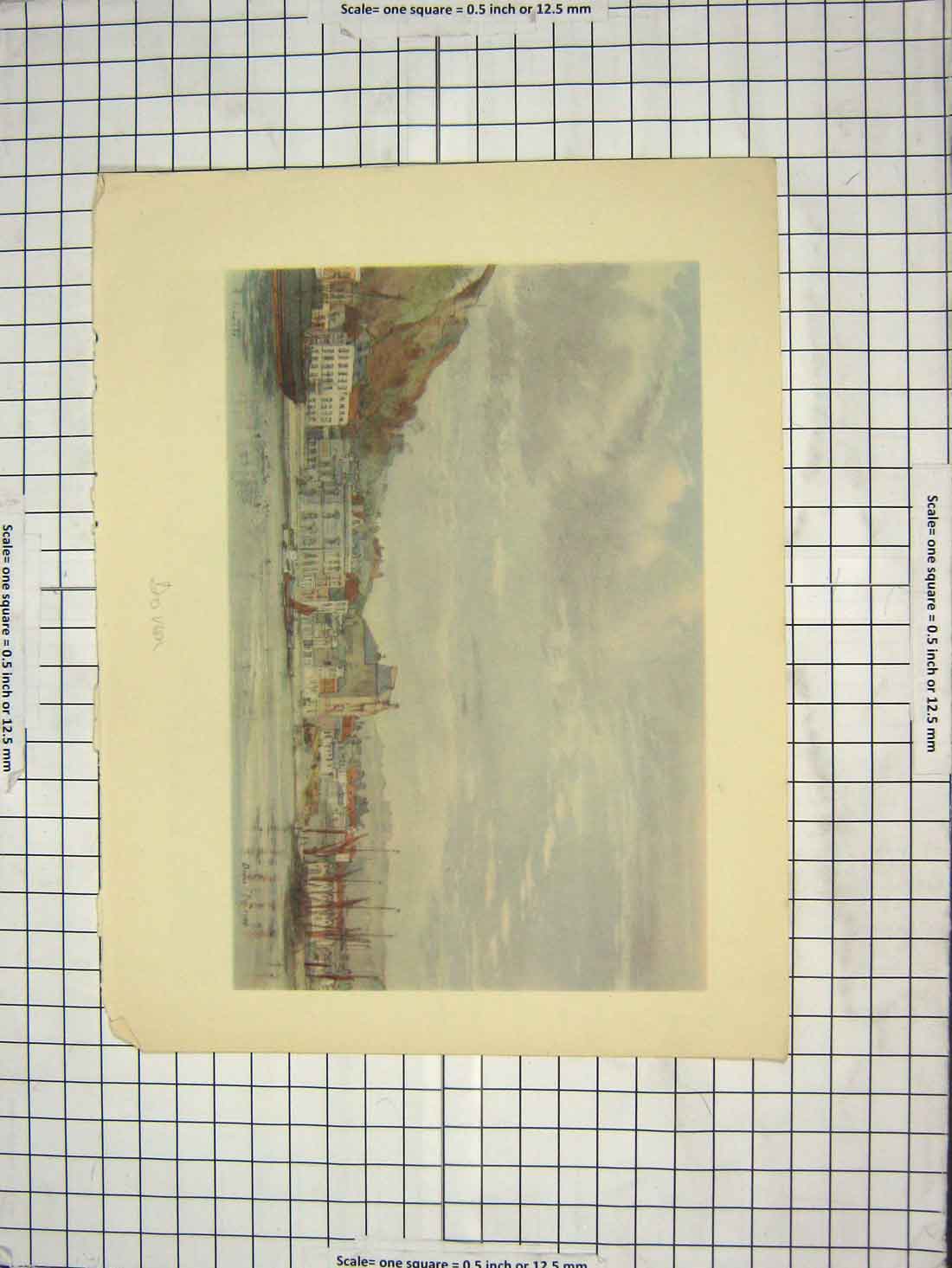 Original Old Antique Print View Dover White Hart Hotel Bromley Colour