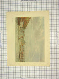 Original Old Antique Print View Dover England White Hart Hotel Bromley Colour