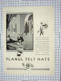 Old Antique Print Advertisement Flanul Felt Hats Cooper Marine Engines