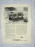 Original Old Antique Print Advertisement Cord Motor Car Cycles Sportsman