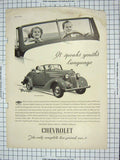 Original Old Antique Print Advertisement Chevrolet Morot Car Sportsman Charter