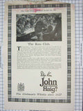 Original Old Antique Print Advertisement John Haig Clubman'S Whisky Music Toye