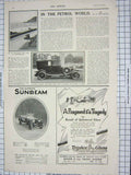 Original Old Antique Print Advertisement Crossley Car Triplex Glass Cigarettes
