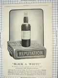 Old Antique Print Advertisement Black White Scotch Whisky Harrods Shell