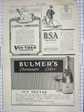 Antique Old Print Advertisement Bulmer'S Champagne Cider Bicycles Vickery