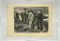 Original Old Antique Print Breech-Loaders Muzzle-Loaders Gun Drill Navy War