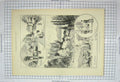 Original Old Antique Print 1890 Aix-Les-Bains Chateau Bordeau Porteurs France