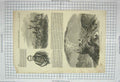 Original Old Antique Print 1853 Captain Lakeman Springboks Kaffirs Mundell War