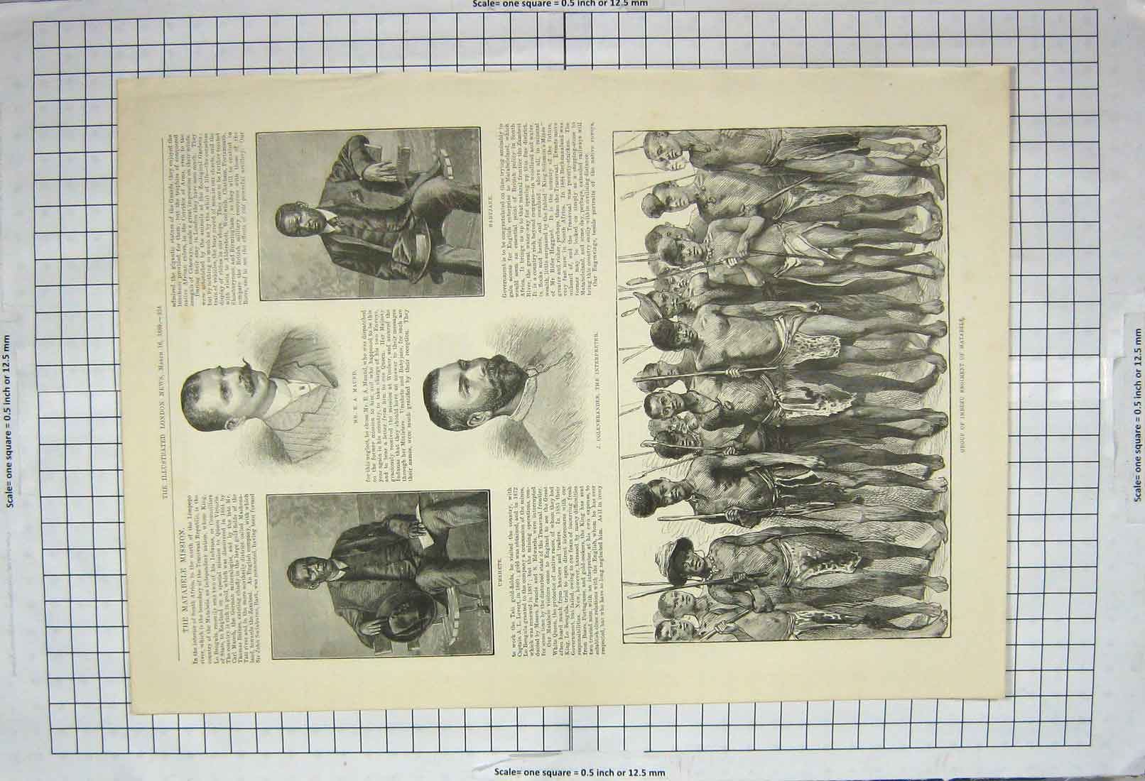 Original Old Antique Print 1889 Imbezu Matabele Colenbrander Umshete Babyjane