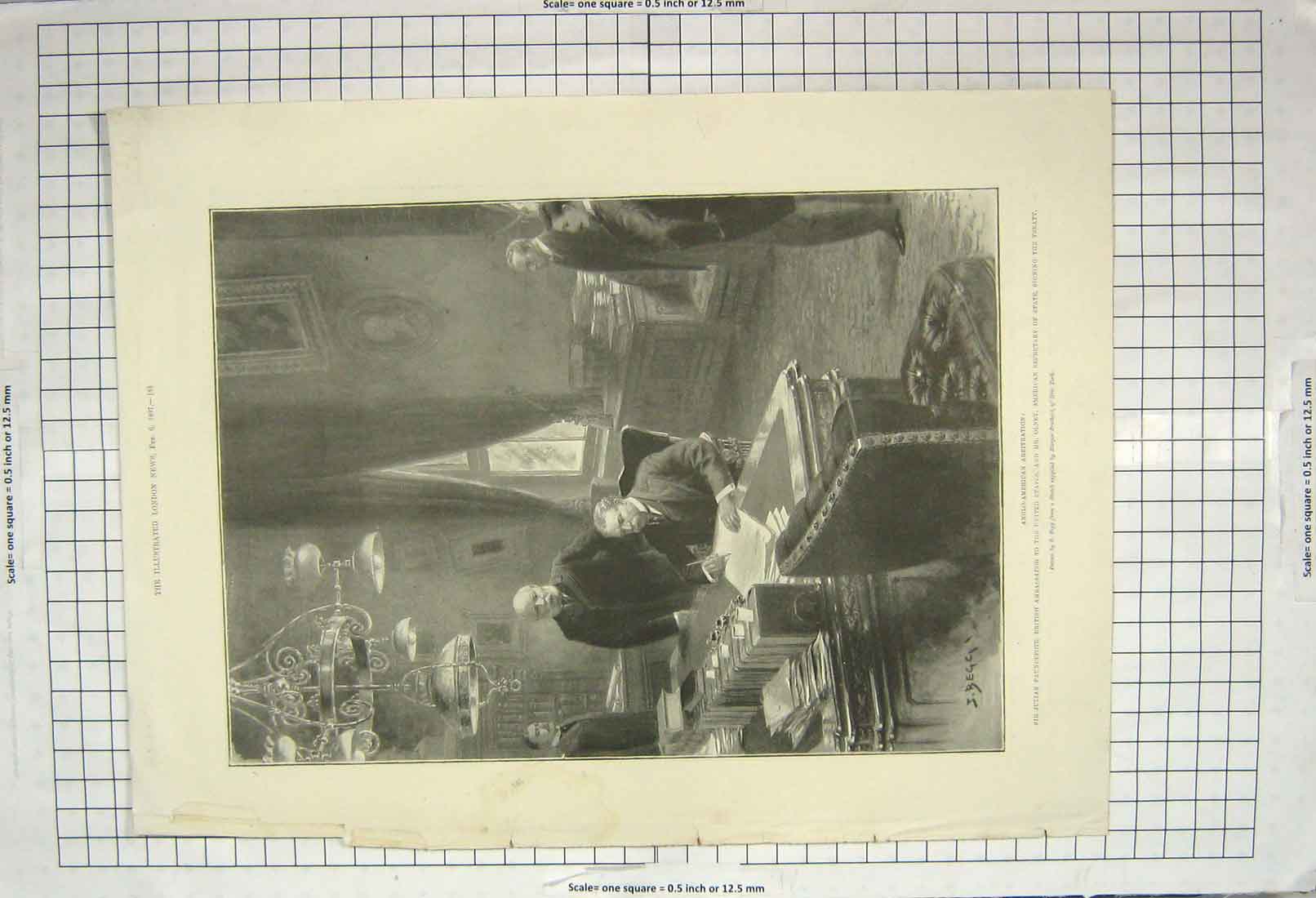 Old Antique Print 1897 Julian Pauncefote Olney Treaty Olivia Thornhill 19th