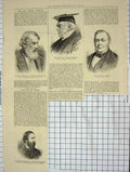 Old Antique Print 1881 Bullock-Marsham Mechi Johnson Stuart Rendel M.P. 19th