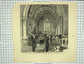 Old Antique Print 1881 Funeral Earl Beaconsfield Service Hughenden Church 19th