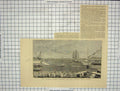Original Old Antique Print 1880 Sir Richard Temple Opening Prince'S Dock Bombay