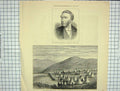 Old Antique Print 1879 Field Marshall Rowan Garnet Wolseley Ulundi Zulu 19th