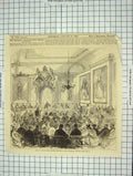 Antique Old Print *3789 1869 Trial Windsor Election Petition Townhall London