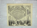 Old Antique Print 1845 Exhibition Cartoons Westminster Hall Art Gallery 19th