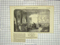 Original Old Antique Print 1856 Baron Humbt Study Autograph 19th