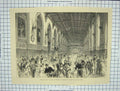 Original Old Antique Print Marriage Connaught Dejeuner George'S Windsor Castle
