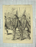 Original Old Antique Print 1881 London Scottish Volunteers Siers War Victorian