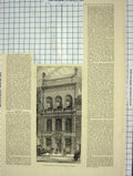Old Antique Print 1880 Building Art Union London Buildings Architecture 19th