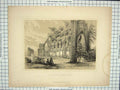 Original Old Antique Print Architecture St. Mary'S Abbey York England