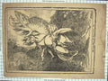 Original Old Antique Print Winged Man Sketch West Religion