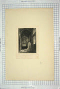 Old Antique Print 1836 Rochester Cathedral North Transept Winkles Woods 19th