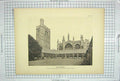 Original Old Antique Print Photograph New College Bell Tower Chapel Cloisters