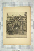Old Antique Print South Porch St. Mary'S Church Photograph Architecture