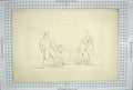 Original Old Antique Print 1846 Men Weapons Duel Lady Woman 19th