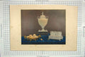 Original Old Antique Print Vase Ladies Cumberland Inkstand Colonel Lindsay