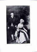 Original Old Antique Print 1896 Thomas Lawrence Portrait Mr Mrs Angerstein 19th