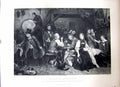 Old Antique Print 1896 Art Journal Men Drinking Table Music Ludwig Knaus 19th