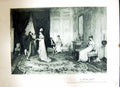 Old Antique Print 1896 Art Journal Social Eddy Romance Men Women Orchar 19th
