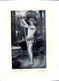 Original Old Antique Print 1896 Art Journal Forerunner Man Loin Cloth Millais