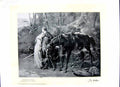 Original Old Antique Print 1896 Art Journal Fugitives Lady Man Romance Horse