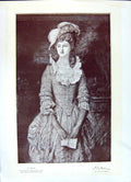 Original Old Antique Print 1896 Art Journal Portrait Clarissa Lady Woman 19th