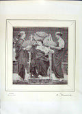 Original Old Antique Print 1896 Art Journal Albert Moore Summer Ladies Fan 19th