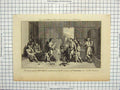 Original Old Antique Print Ceremony Divorce Natives Canada North America