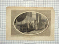 Original Old Antique Print 1792 King Henry Chapter House Winchester Monks 18th